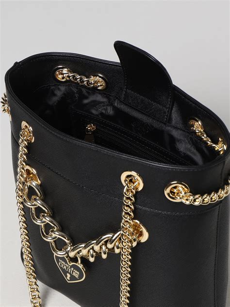 versace jeans chevron logo shoulder bag black|Versace Jeans couture.